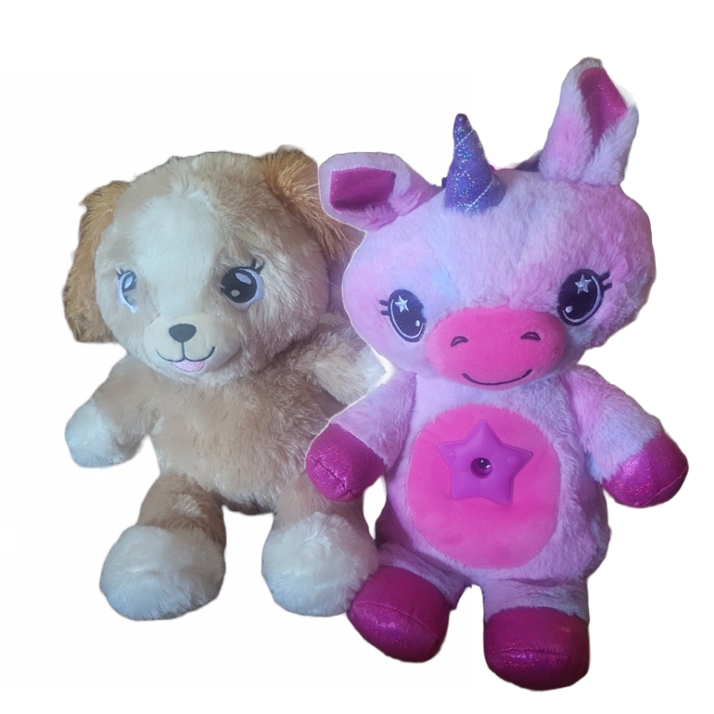 Lot of 2 Bedtime Interactive Plush Toys